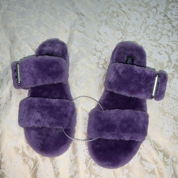 UGG Shoes - Ugg fuzz yeah purple slides size 8